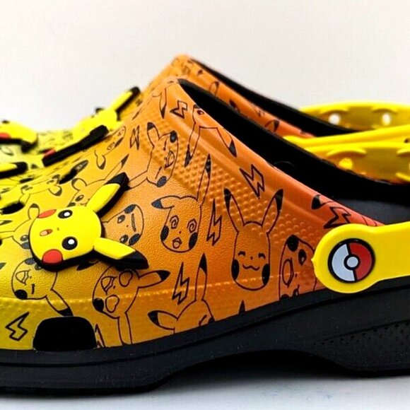 Crocs x Pokemon Pikachu Clog w/Jibbitz Men's Sz 8 / Women’s Sz 10 (207761-0C4) - Picture 3 of 15
